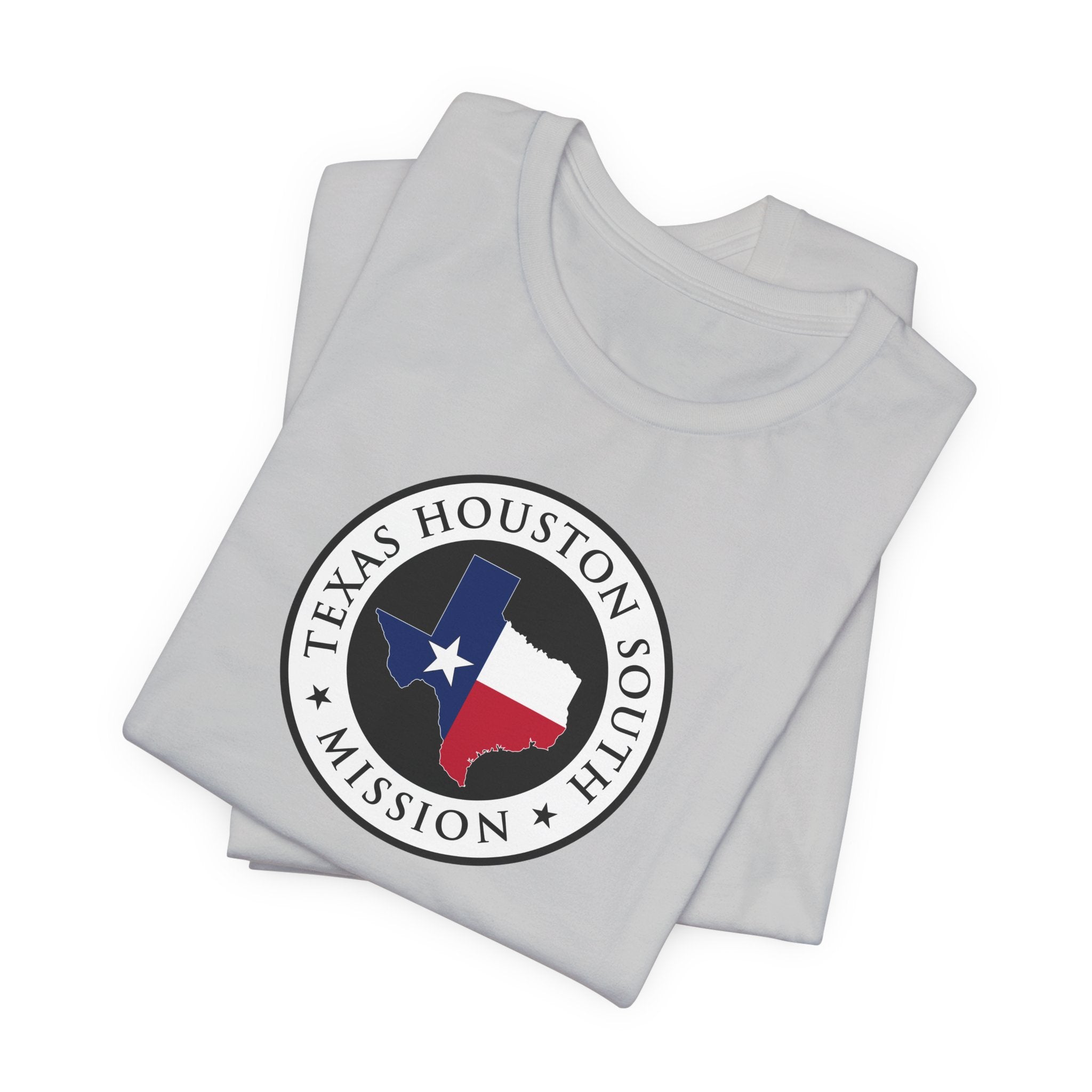 Texas Houston South Mission State Flag Logo (White Border) T-shirt - Latter-Day Saint LDS Missionary Gift - Book of Mormon