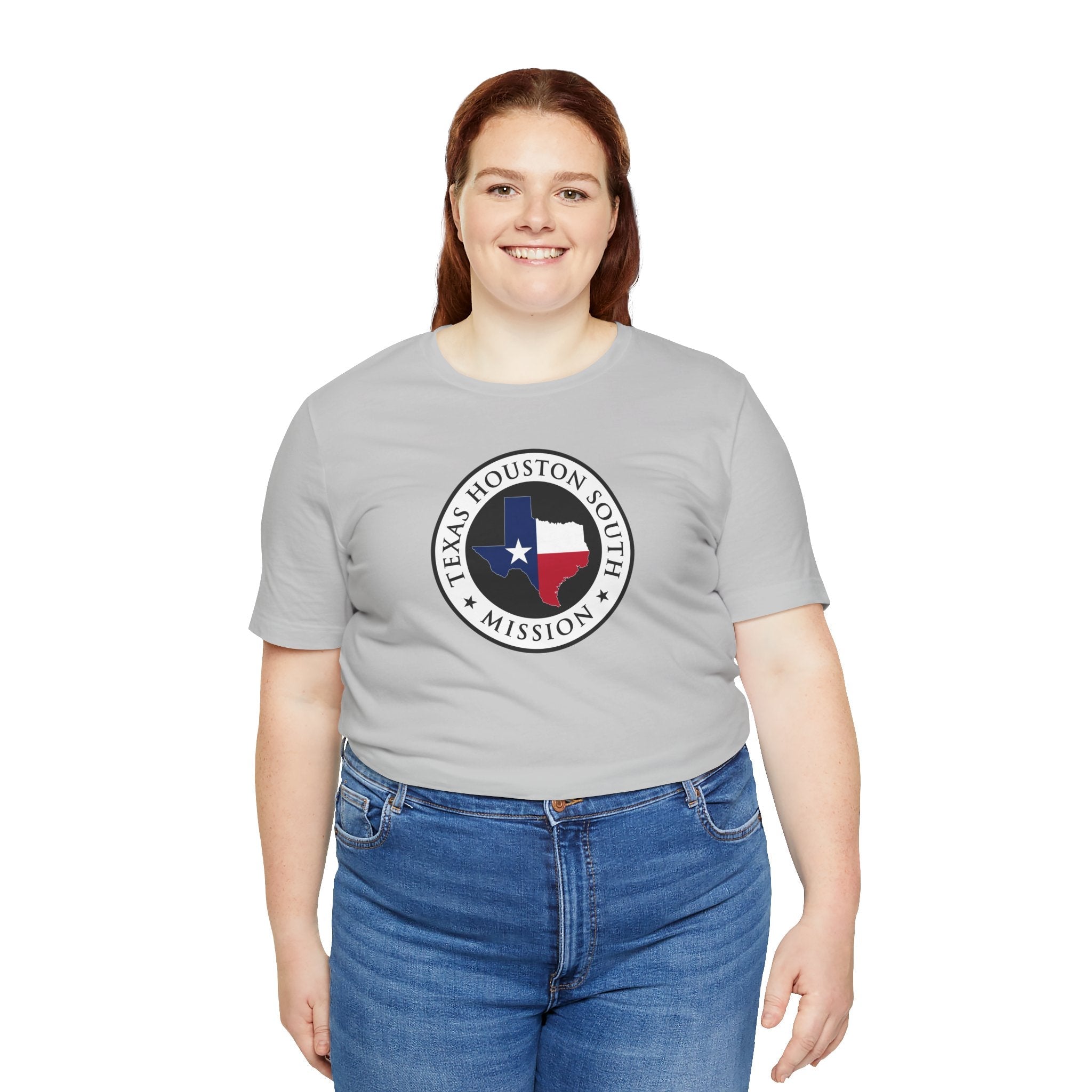 Texas Houston South Mission State Flag Logo (White Border) T-shirt - Latter-Day Saint LDS Missionary Gift - Book of Mormon