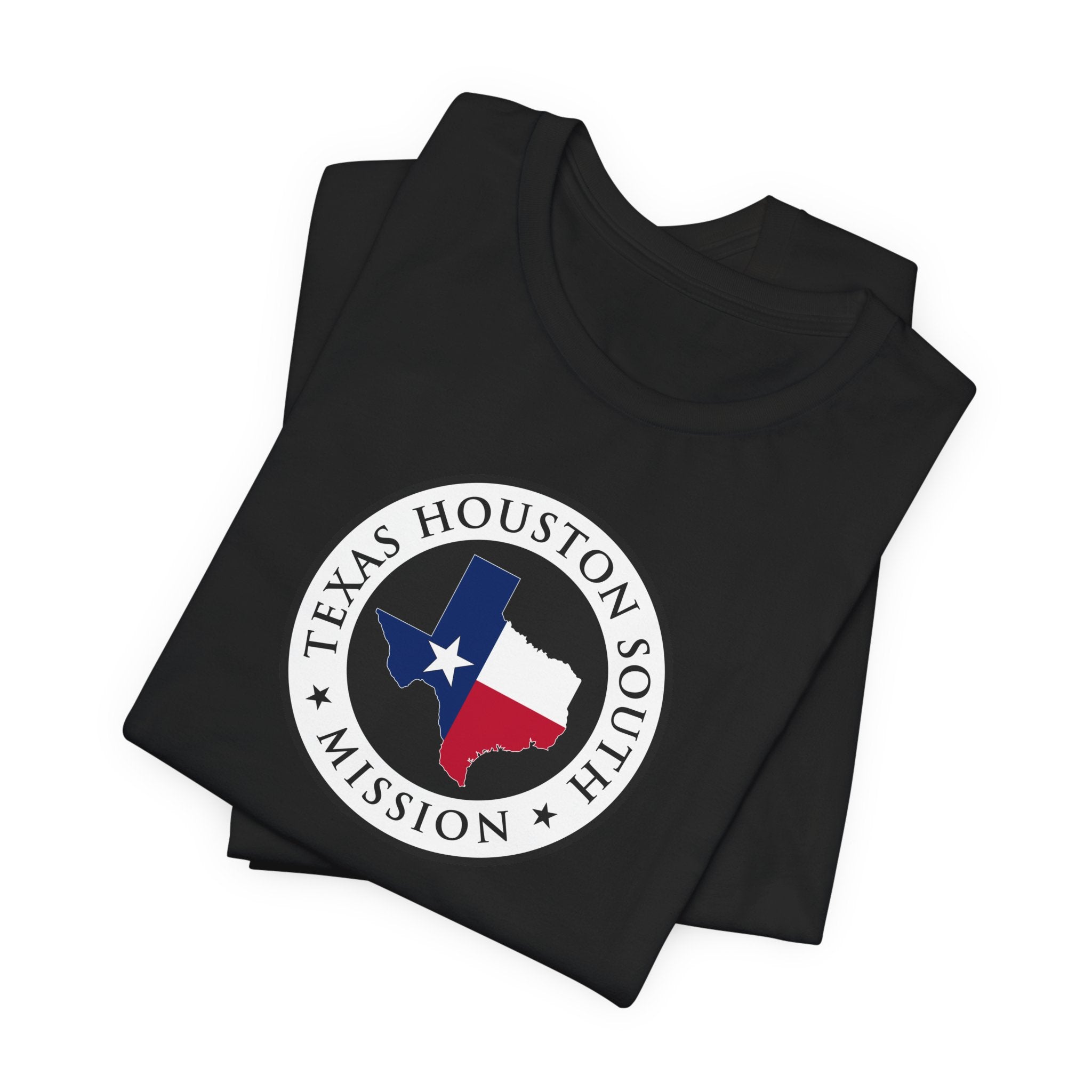 Texas Houston South Mission State Flag Logo (White Border) T-shirt - Latter-Day Saint LDS Missionary Gift - Book of Mormon