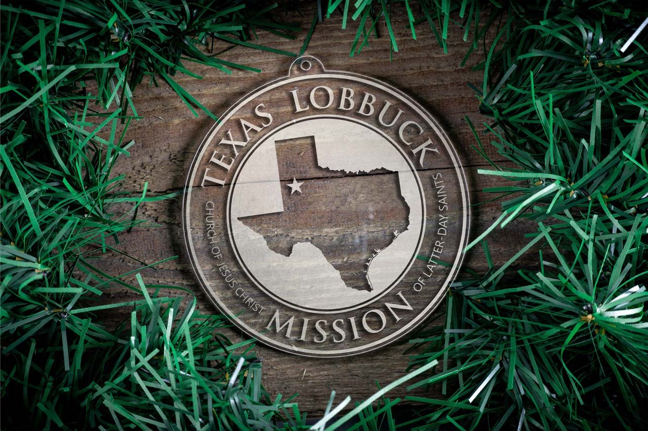 Texas Lubbock Mission Christmas Ornament - Latter-Day Saint LDS Missionary Gift - Book of Mormon