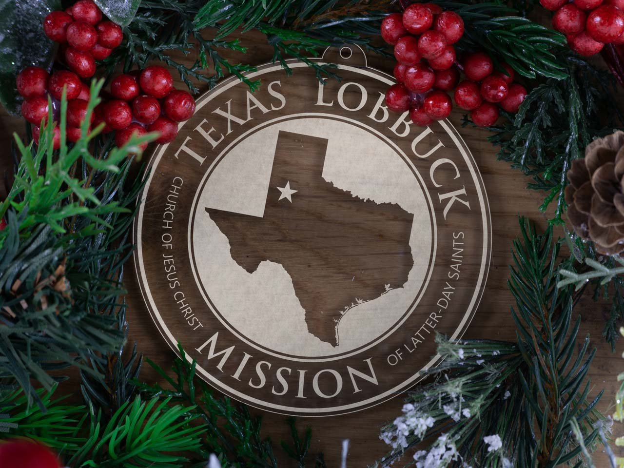 Texas Lubbock Mission Christmas Ornament - Latter-Day Saint LDS Missionary Gift - Book of Mormon