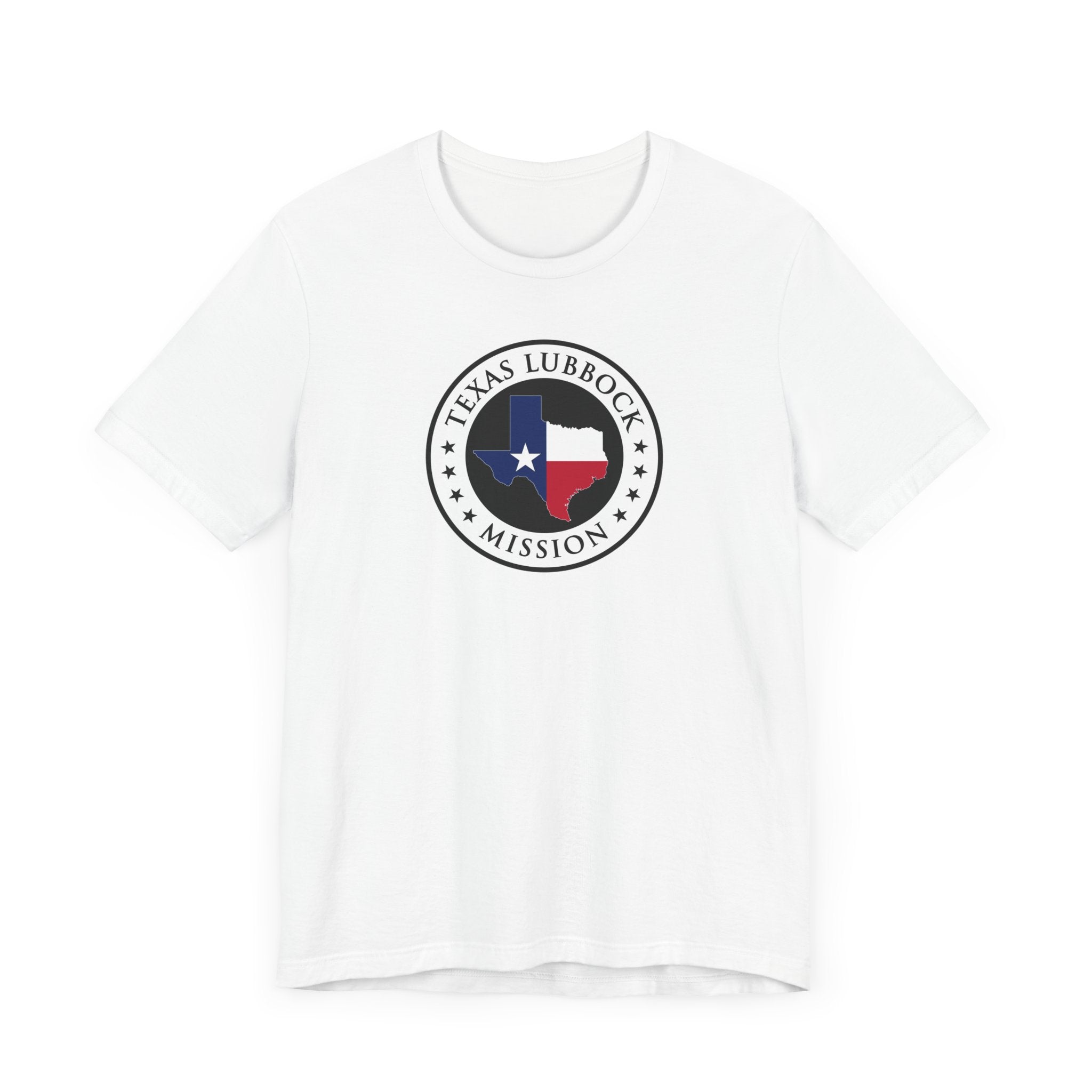 Texas Lubbock Mission State Flag Logo (White Border) T-shirt - Latter-Day Saint LDS Missionary Gift - Book of Mormon