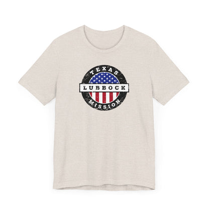 Texas Lubbock Mission Vintage Circular USA Flag T-Shirt - Mission Wishlist - LDS Missionary Gift Store