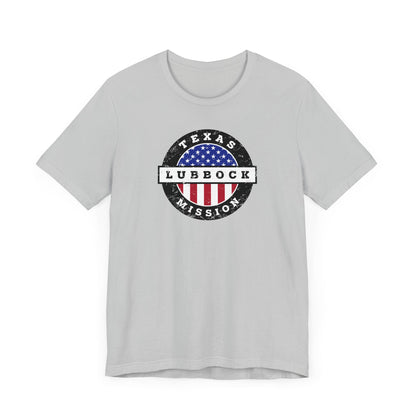 Texas Lubbock Mission Vintage Circular USA Flag T-Shirt - Mission Wishlist - LDS Missionary Gift Store