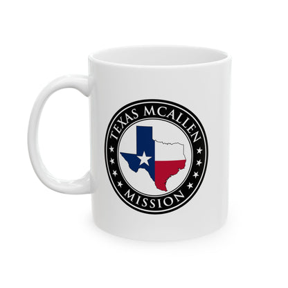Texas McAllen Mission State Flag Logo Ceramic Mug White - Mission Wishlist - LDS Missionary Gift Store