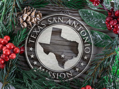 Texas San Antonio Mission Christmas Ornament - Latter-Day Saint LDS Missionary Gift - Book of Mormon