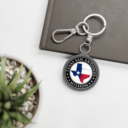 Texas San Antonio Mission State Flag Logo Key Tag - Latter-Day Saint LDS Missionary Gift - Book of Mormon