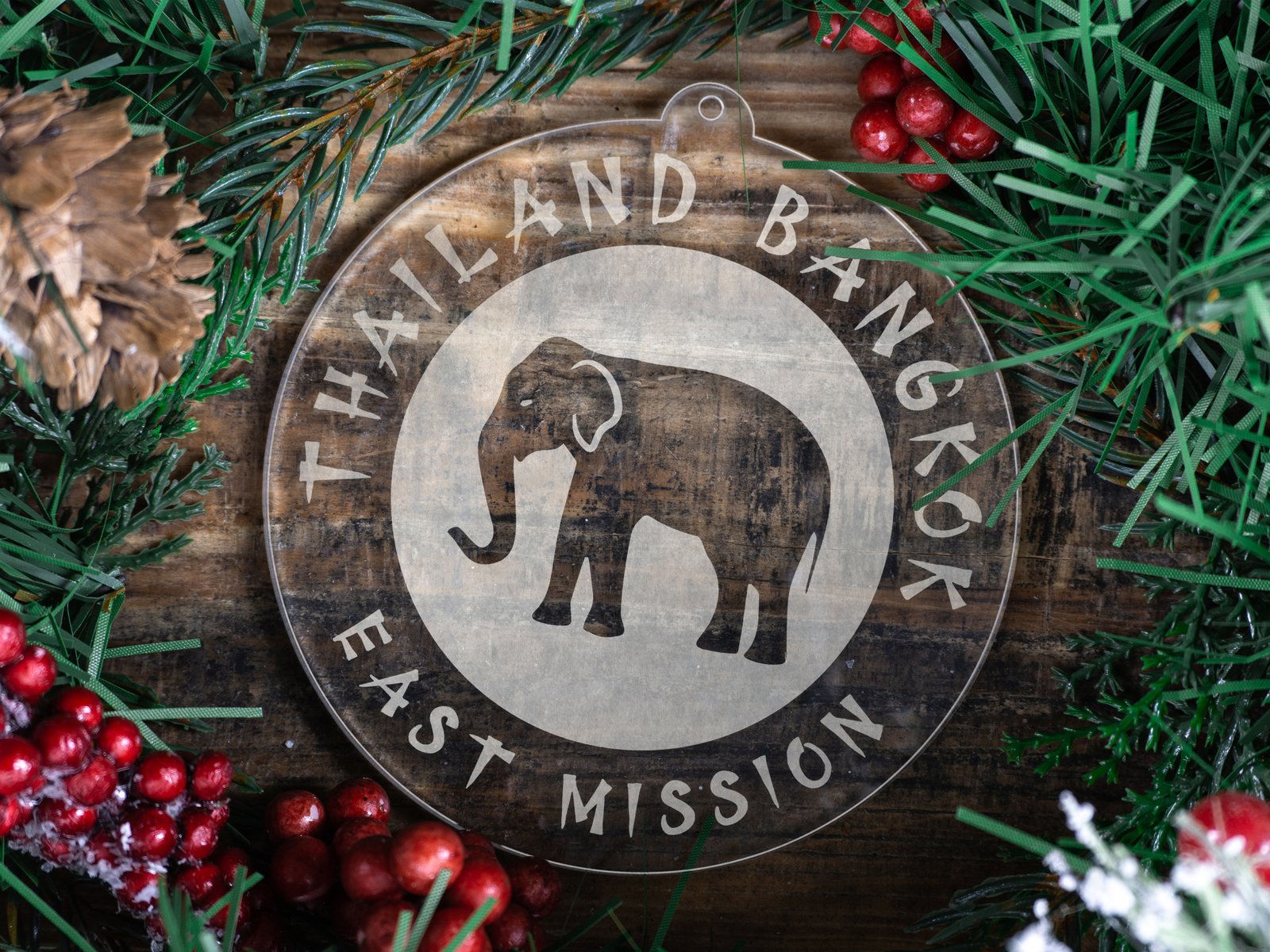 LDS Thailand Bangkok East Mission Christmas Ornament with Christmas Decorations
