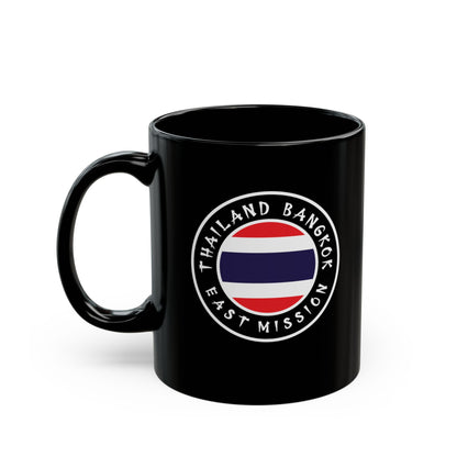 Thailand Bangkok East Mission Circular Flag Black Ceramic Mug - Latter-Day Saint LDS Missionary Gift - Book of Mormon