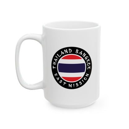 Thailand Bangkok East Mission Circular Flag White Ceramic Mug - Latter-Day Saint LDS Missionary Gift - Book of Mormon