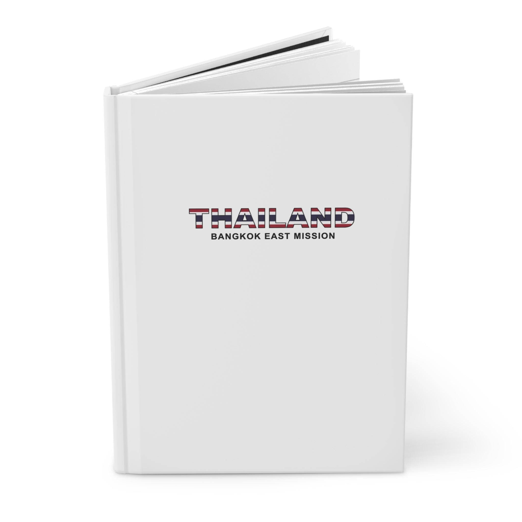 Thailand Bangkok East Mission Flag Title White Hardcover Journal Matte - Latter-Day Saint LDS Missionary Gift - Book of Mormon