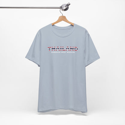 Thailand Bangkok West Mission Flag Title T-shirt - Latter-Day Saint LDS Missionary Gift - Book of Mormon