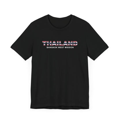 Thailand Bangkok West Mission Flag Title T-shirt - Latter-Day Saint LDS Missionary Gift - Book of Mormon