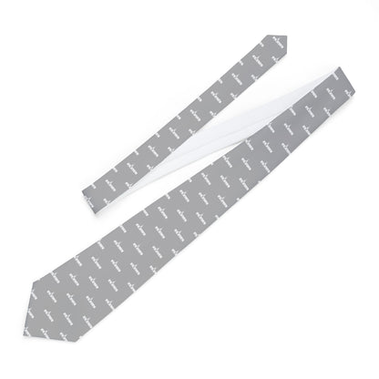 The Hague Netherlands Temple Patterned Neck Tie for Elders (Grey) - Mission Wishlist - LDS Missionary Gift Store