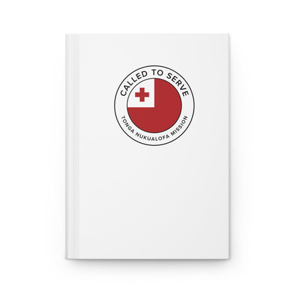 Tonga Nukualofa Mission Circle Flag Called to Serve White Hardcover Journal Matte - Latter-Day Saint LDS Missionary Gift - Book of Mormon