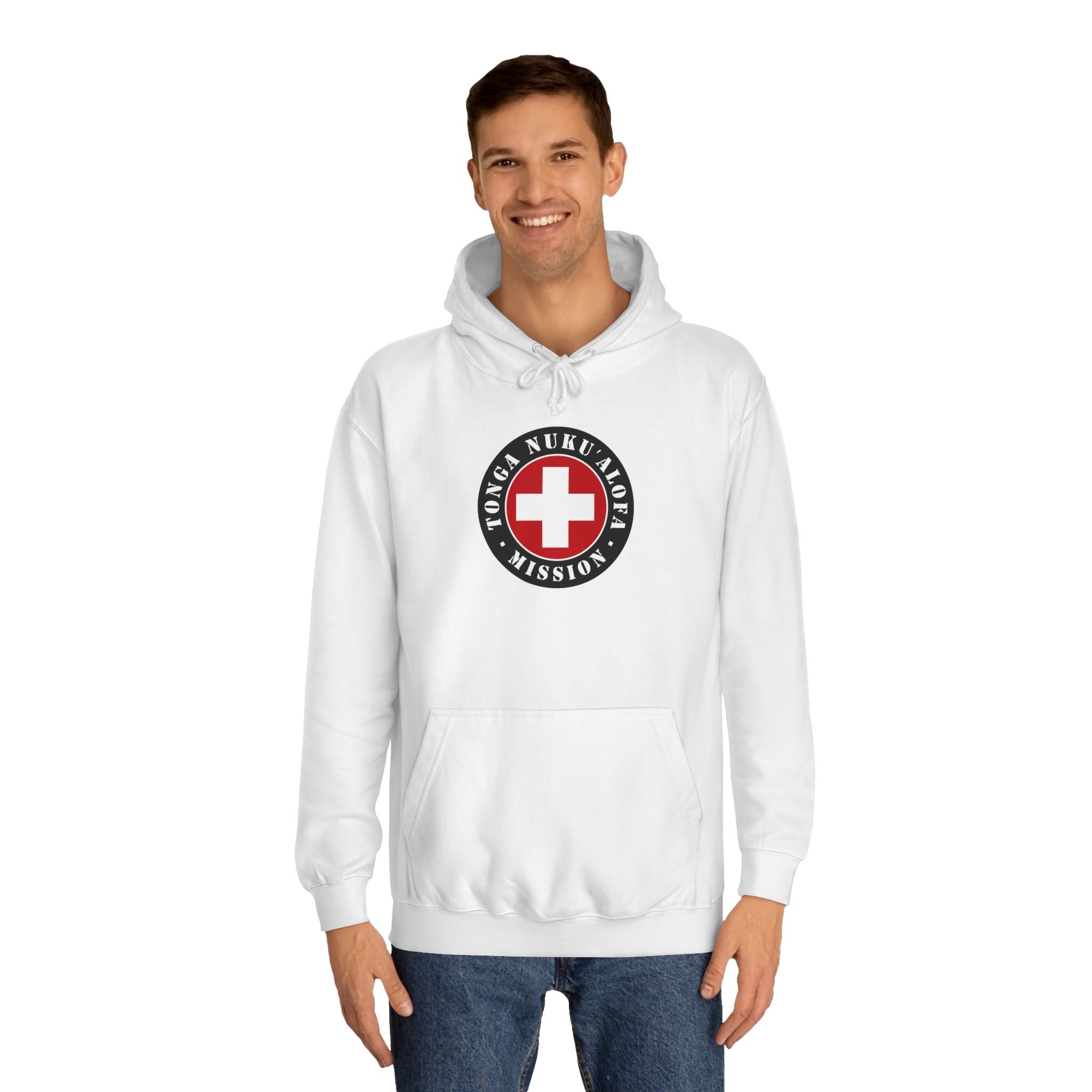 Tonga Nukualofa Mission Flag Logo (Black Border) College Hoodie - Latter-Day Saint LDS Missionary Gift - Book of Mormon