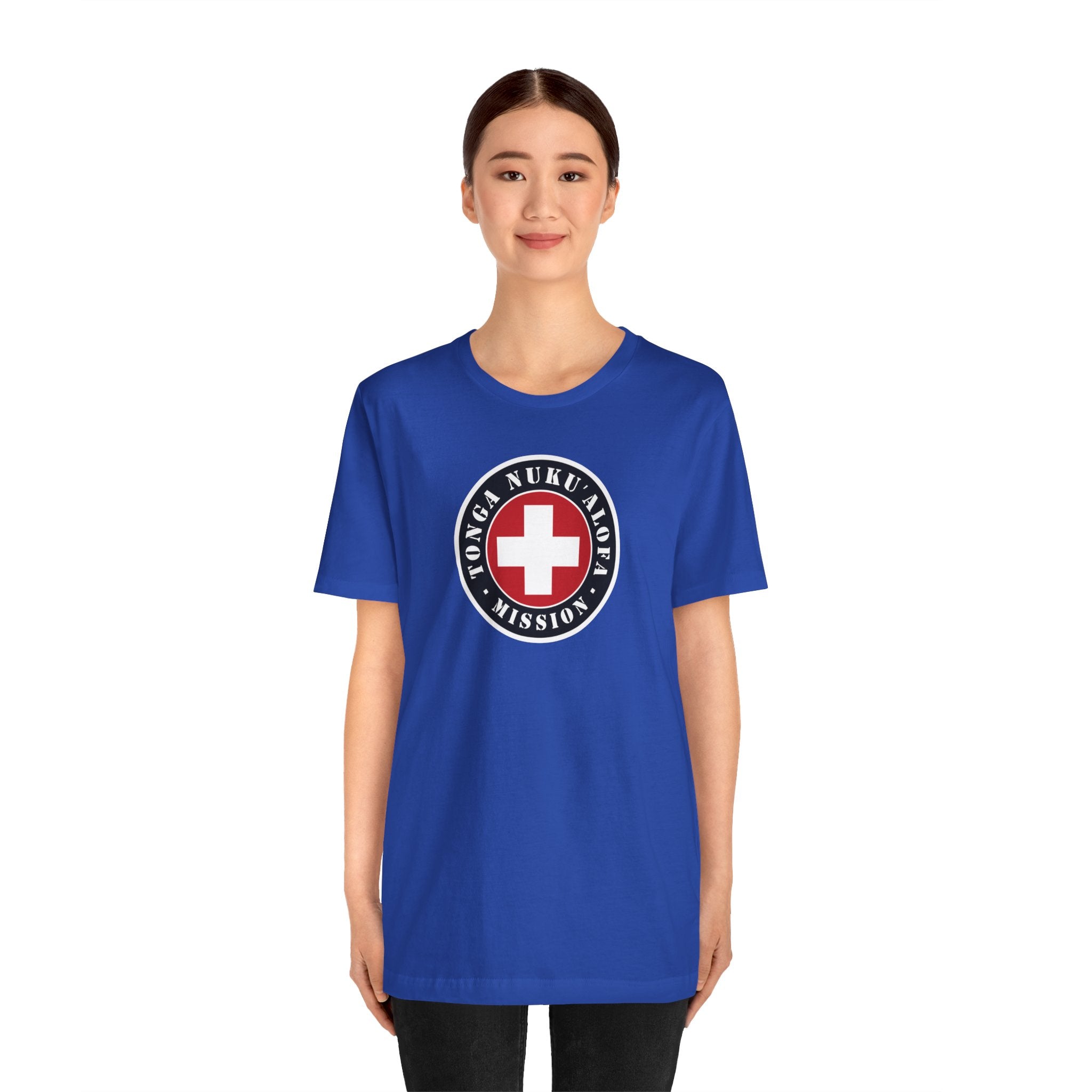 Tonga Nukualofa Mission Flag Logo (Black Border) T-shirt - Latter-Day Saint LDS Missionary Gift - Book of Mormon