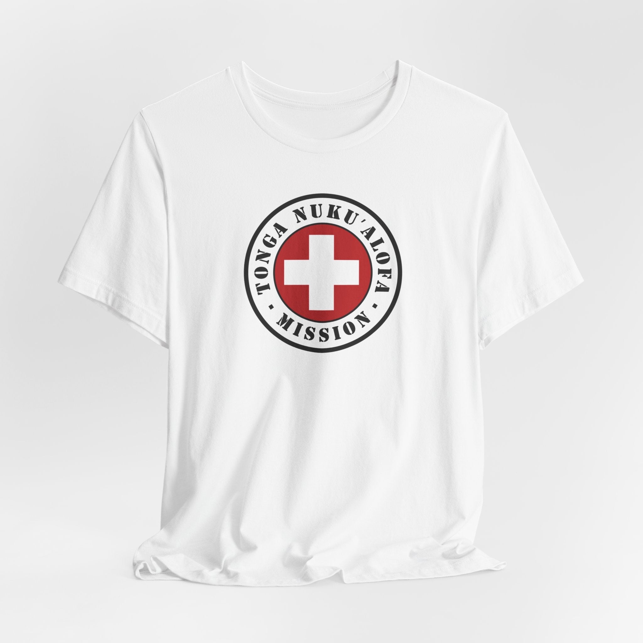 Tonga Nukualofa Mission Flag Logo (White Border) T-shirt - Latter-Day Saint LDS Missionary Gift - Book of Mormon