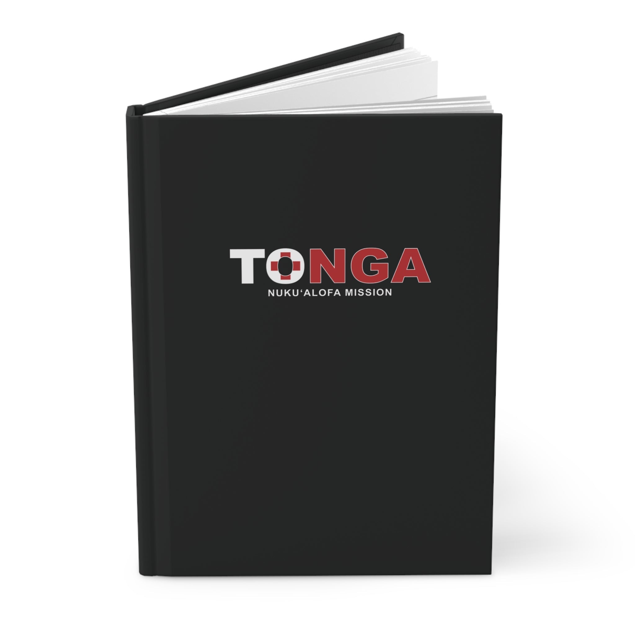 Tonga Nukualofa Mission Flag Title Black Hardcover Journal Matte - Latter-Day Saint LDS Missionary Gift - Book of Mormon