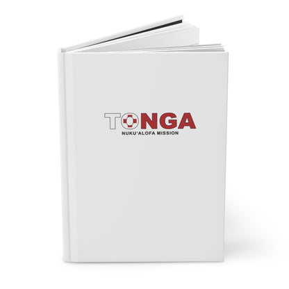 Tonga Nukualofa Mission Flag Title White Hardcover Journal Matte - Latter-Day Saint LDS Missionary Gift - Book of Mormon