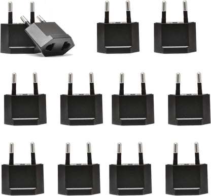 USA / N. America to Europe Travel Adapter - Non-Grounded (UP-12AE, 12 Pack)