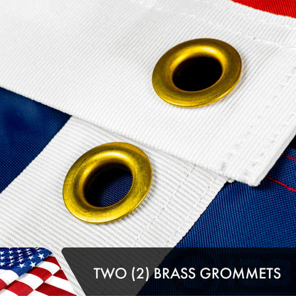 American Flag 210D Embroidered Polyester 3x5 Ft - Double Sided