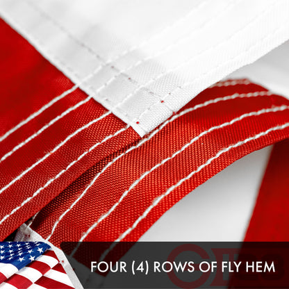 American Flag 210D Embroidered Polyester 3x5 Ft - Double Sided