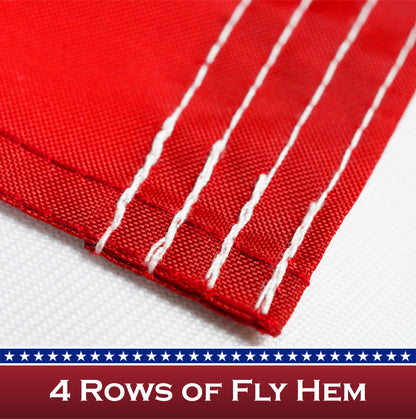 G128 American USA Flag | 1x1.5 Ft | Pole Sleeve ToughWeave Series, Embroidered 210D Polyester Stars and Sewn Stripes