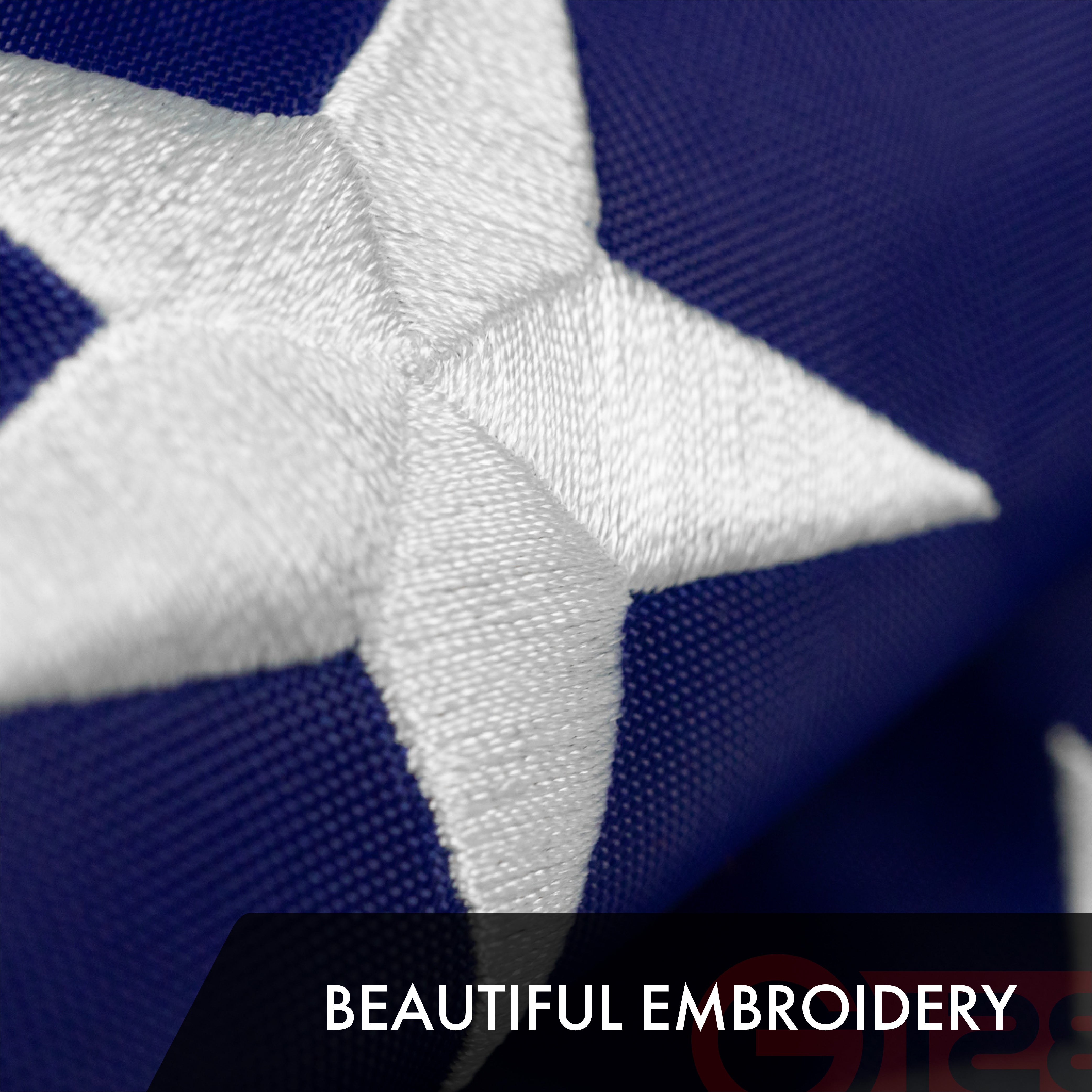 American Flag 210D Embroidered Polyester 2.5x4 Ft