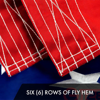 American Flag 300D Embroidered Polyester 8x12 Ft