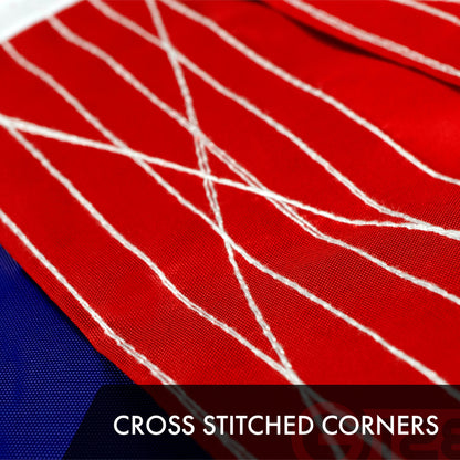 American Flag 300D Embroidered Polyester 8x12 Ft