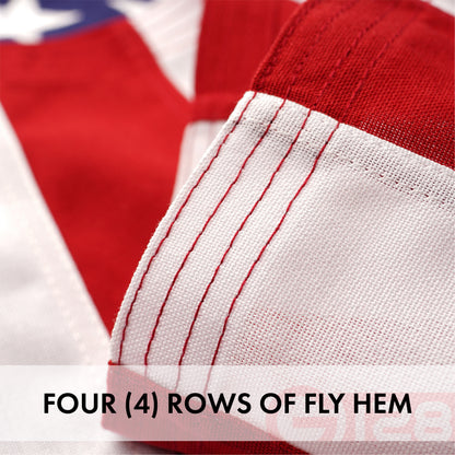 American Flag 220GSM Embroidered Spun Polyester 2x3 Ft