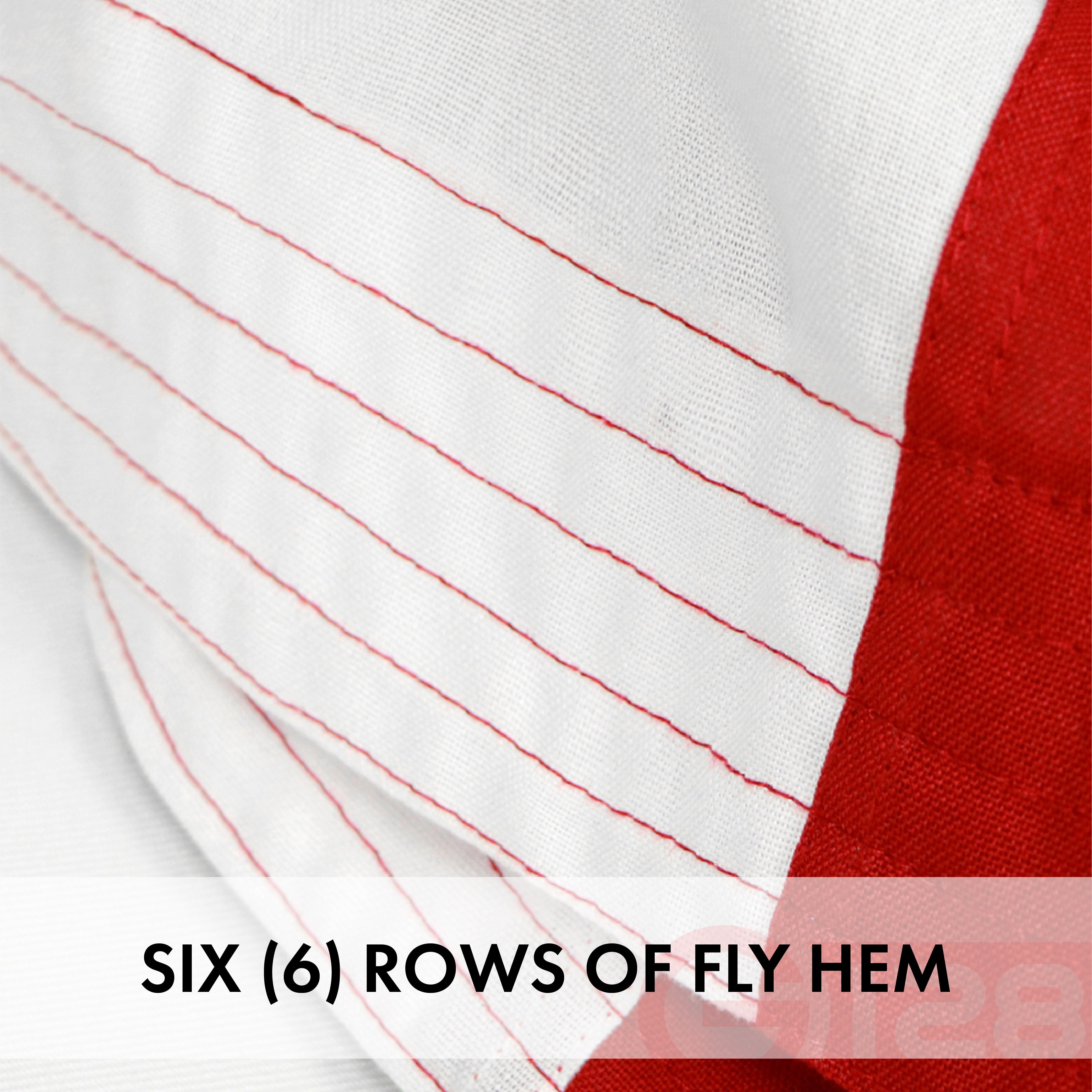 G128 American Flag | 8x12 feet | Heavy Duty Spun Polyester 220GSM Embroidered Stars, Sewn Stripes, Tough, Durable, Indoor/Outdoor, Vibrant Colors, Brass Grommets, Premium US USA Flag