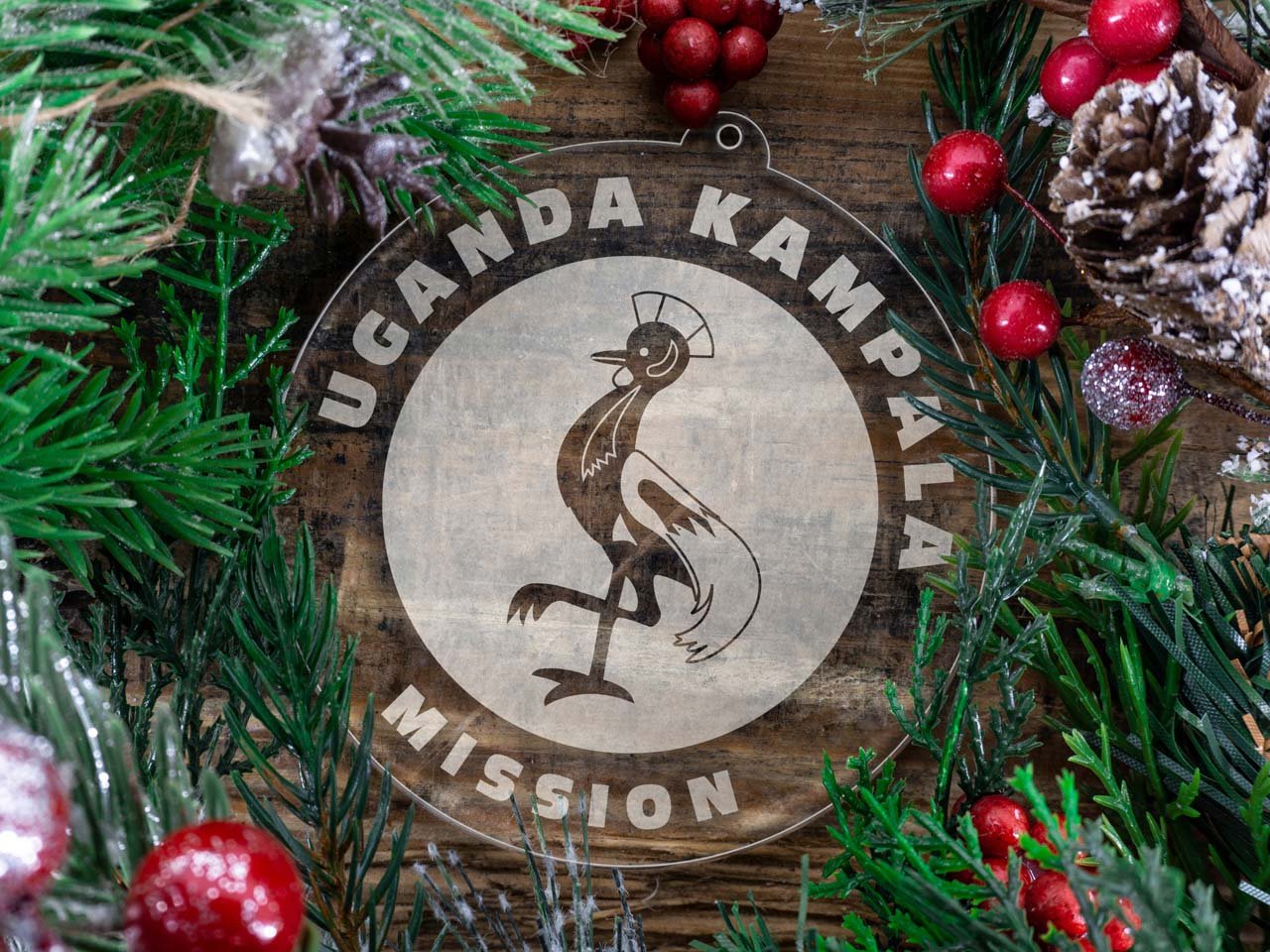 Uganda Kampala Mission Christmas Ornament - Latter-Day Saint LDS Missionary Gift - Book of Mormon