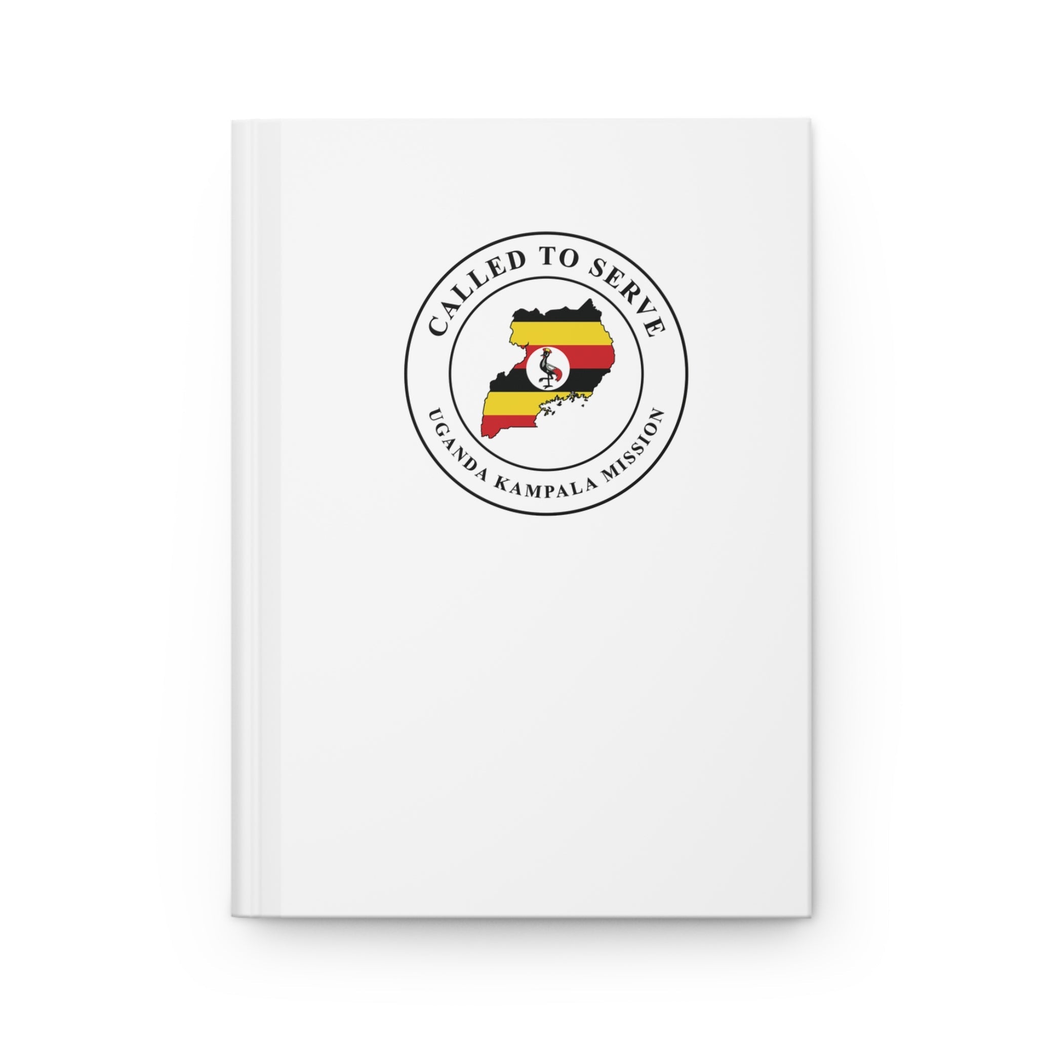 Uganda Kampala Mission Flag Map Called to Serve White Hardcover Journal Matte - Latter-Day Saint LDS Missionary Gift - Book of Mormon