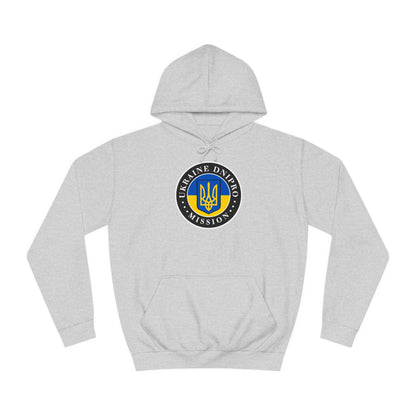 Ukraine Dnipro Mission Flag Logo (Black Border) College Hoodie - Mission Wishlist - LDS Missionary Gift Store