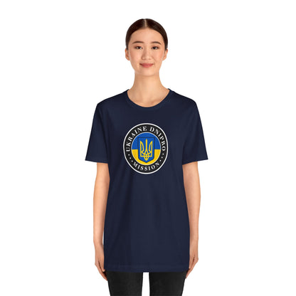 Ukraine Dnipro Mission Flag Logo (Black Border) T-shirt - Mission Wishlist - LDS Missionary Gift Store