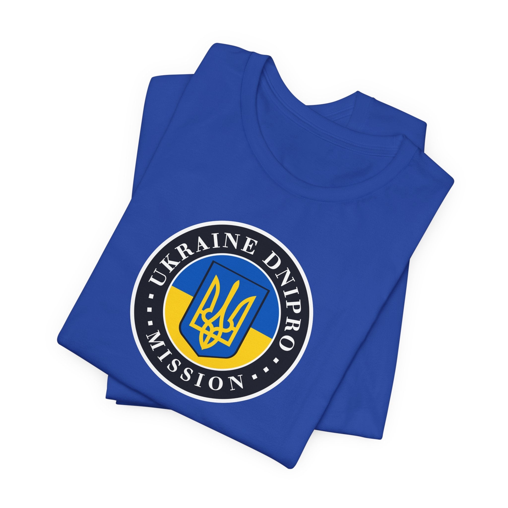 Ukraine Dnipro Mission Flag Logo (Black Border) T-shirt - Mission Wishlist - LDS Missionary Gift Store