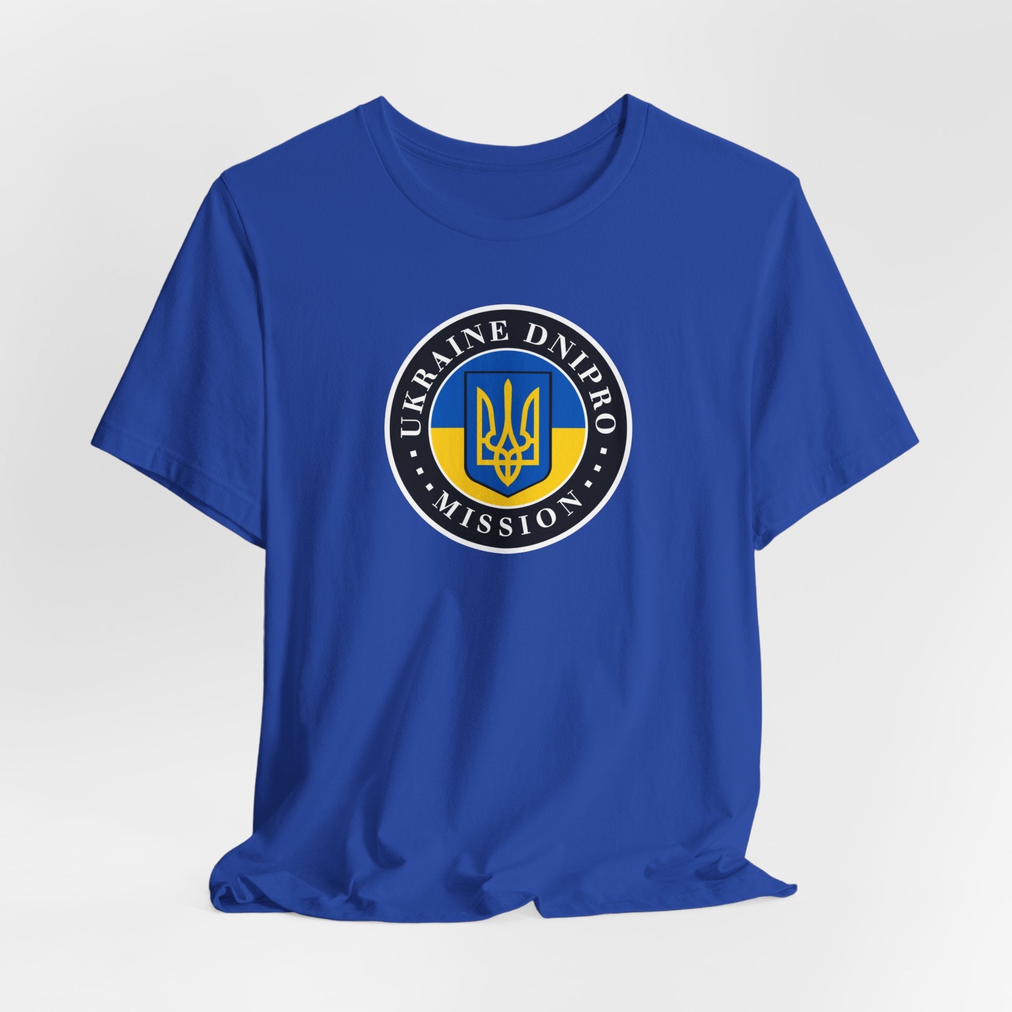 Ukraine Dnipro Mission Flag Logo (Black Border) T-shirt - Mission Wishlist - LDS Missionary Gift Store