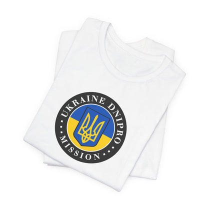 Ukraine Dnipro Mission Flag Logo (Black Border) T-shirt - Mission Wishlist - LDS Missionary Gift Store