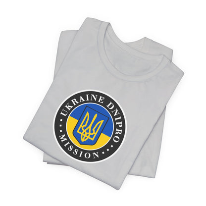Ukraine Dnipro Mission Flag Logo (Black Border) T-shirt - Mission Wishlist - LDS Missionary Gift Store