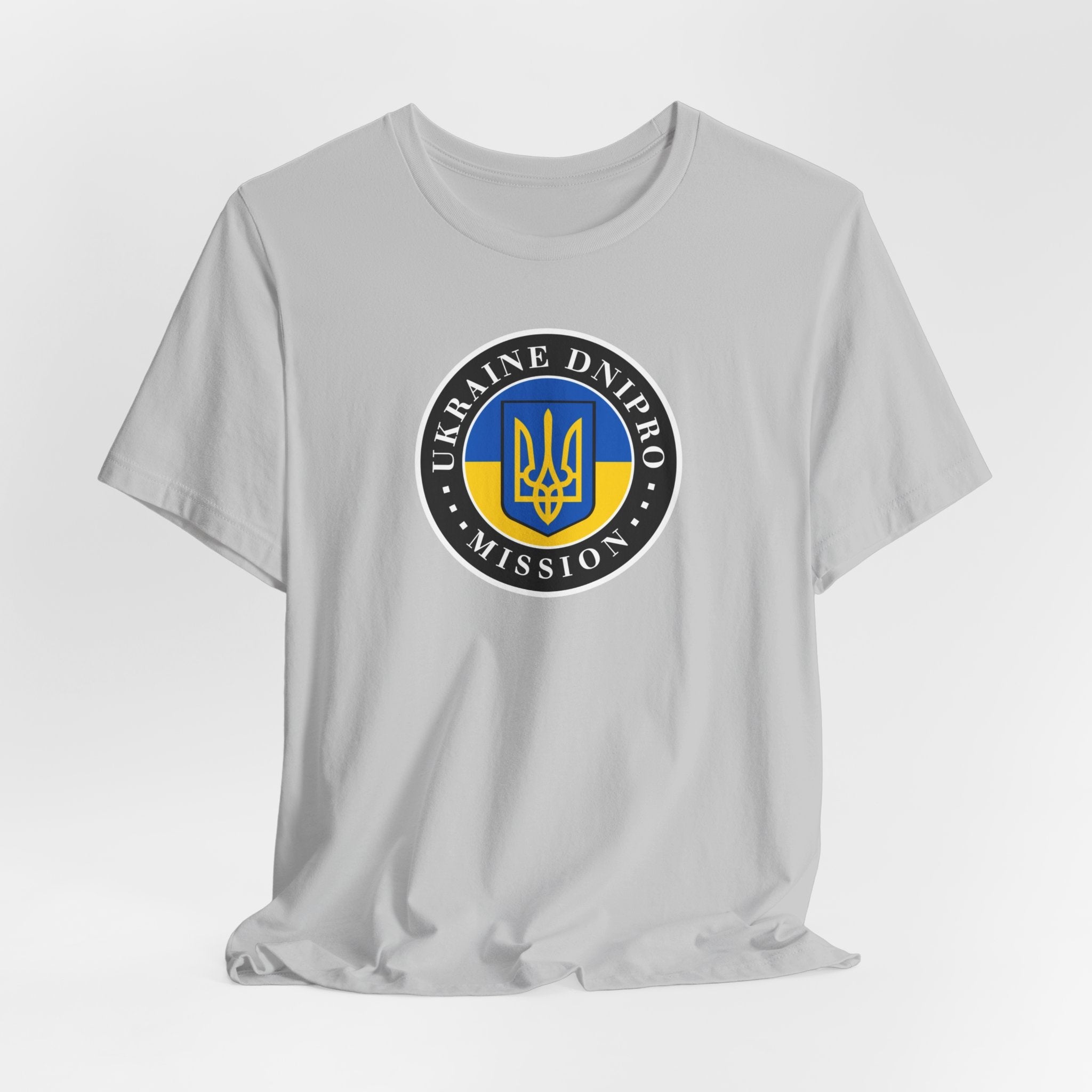 Ukraine Dnipro Mission Flag Logo (Black Border) T-shirt - Mission Wishlist - LDS Missionary Gift Store