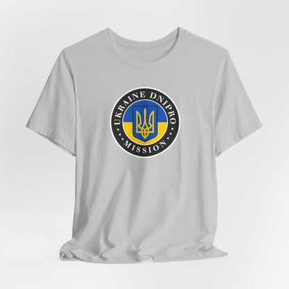 Ukraine Dnipro Mission Flag Logo (Black Border) T-shirt - Mission Wishlist - LDS Missionary Gift Store