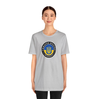 Ukraine Dnipro Mission Flag Logo (Black Border) T-shirt - Mission Wishlist - LDS Missionary Gift Store