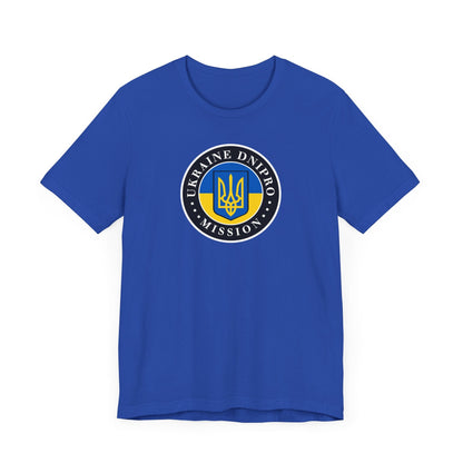 Ukraine Dnipro Mission Flag Logo (Black Border) T-shirt - Mission Wishlist - LDS Missionary Gift Store