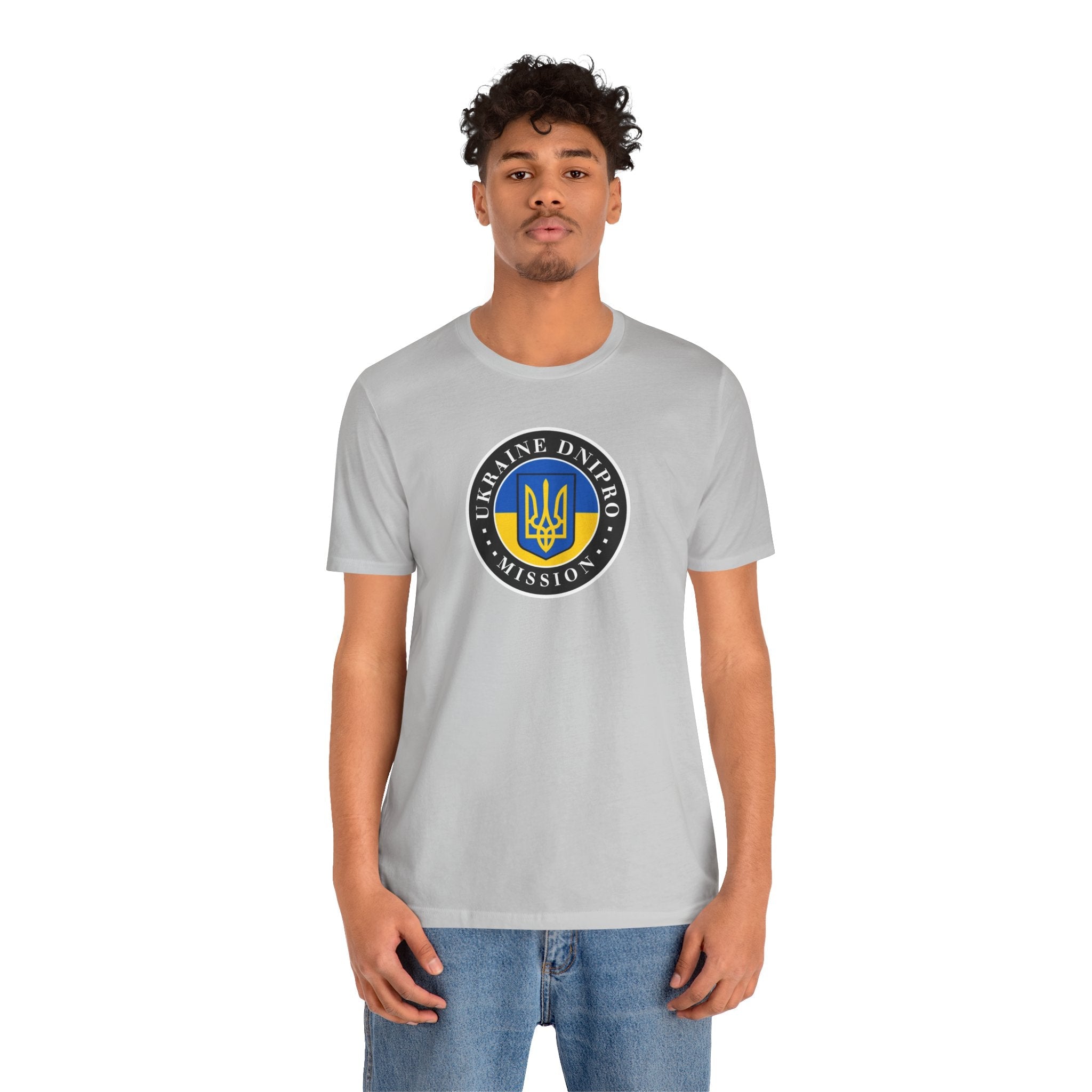 Ukraine Dnipro Mission Flag Logo (Black Border) T-shirt - Mission Wishlist - LDS Missionary Gift Store
