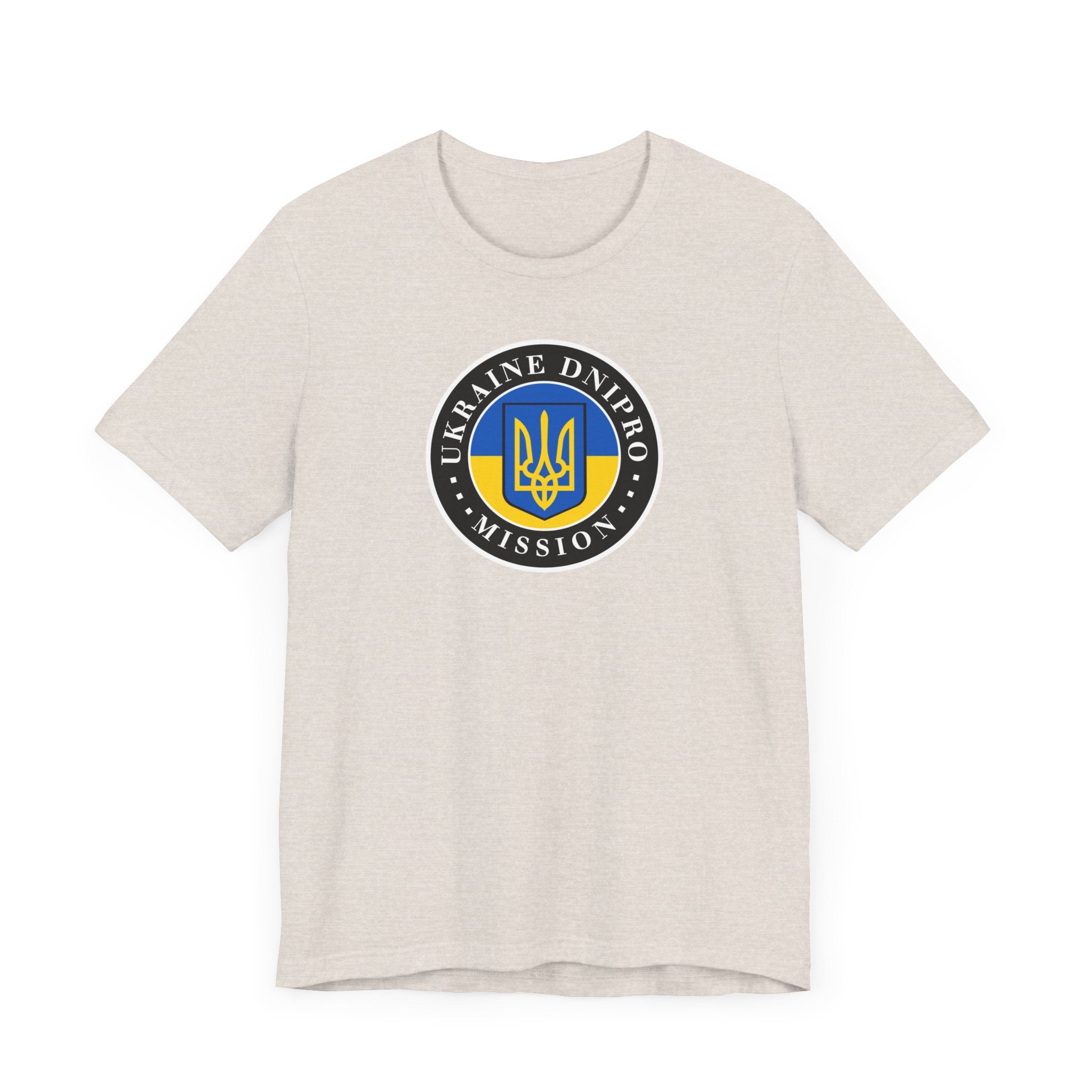 Ukraine Dnipro Mission Flag Logo (Black Border) T-shirt - Mission Wishlist - LDS Missionary Gift Store