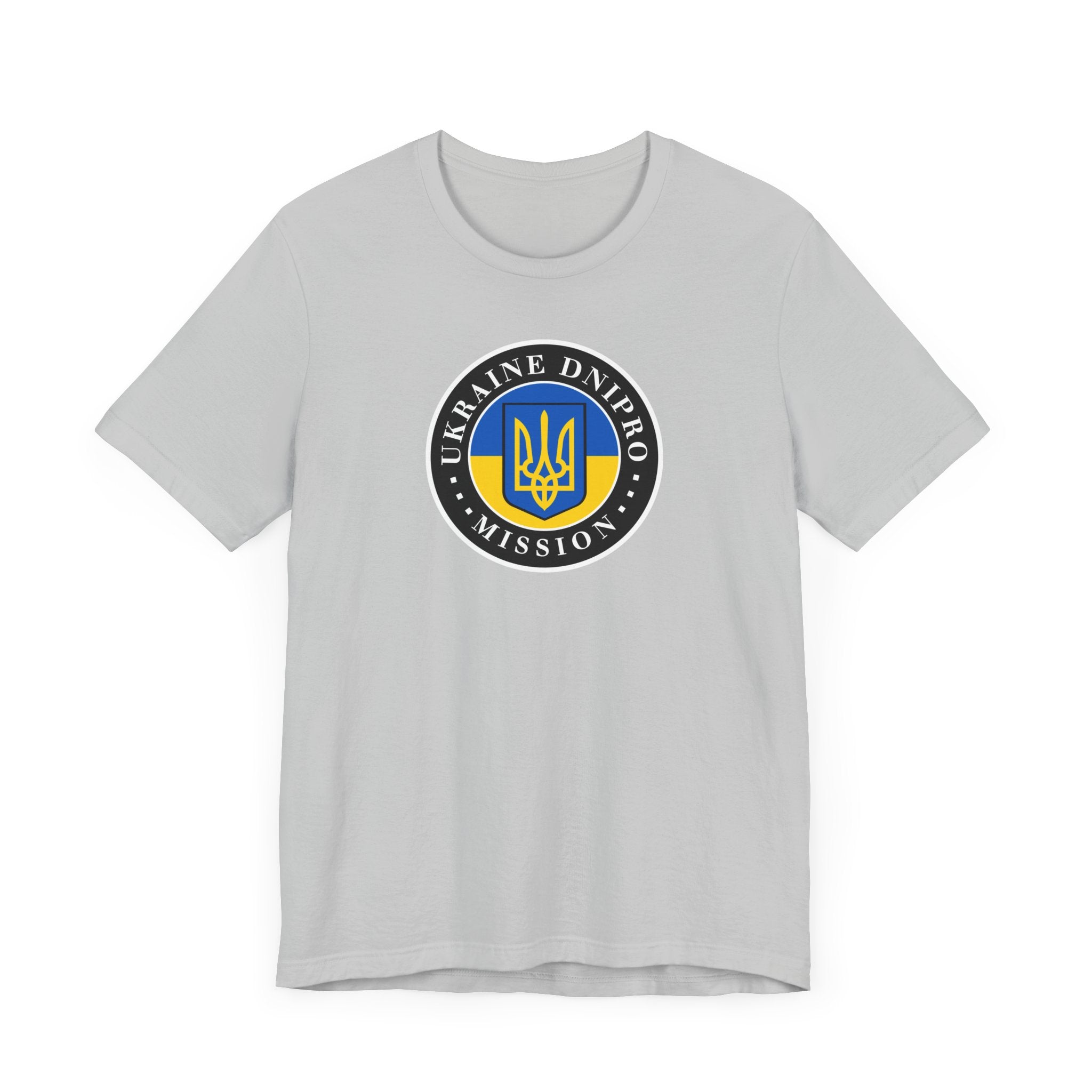 Ukraine Dnipro Mission Flag Logo (Black Border) T-shirt - Mission Wishlist - LDS Missionary Gift Store