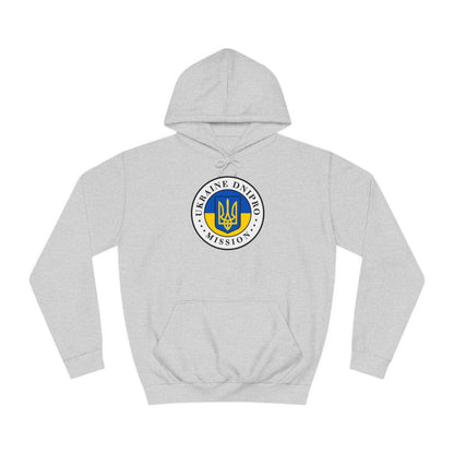 Ukraine Dnipro Mission Flag Logo (White Border) College Hoodie - Latter-Day Saint LDS Missionary Gift - Book of Mormon