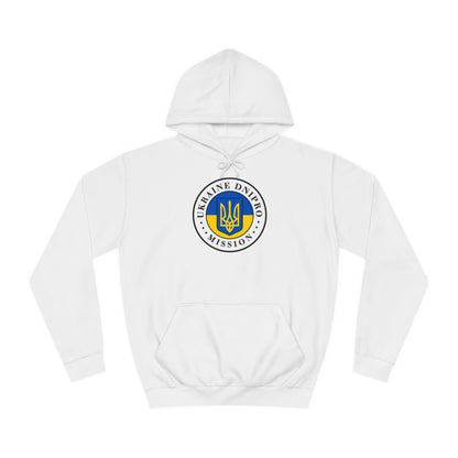 Ukraine Dnipro Mission Flag Logo (White Border) College Hoodie - Latter-Day Saint LDS Missionary Gift - Book of Mormon